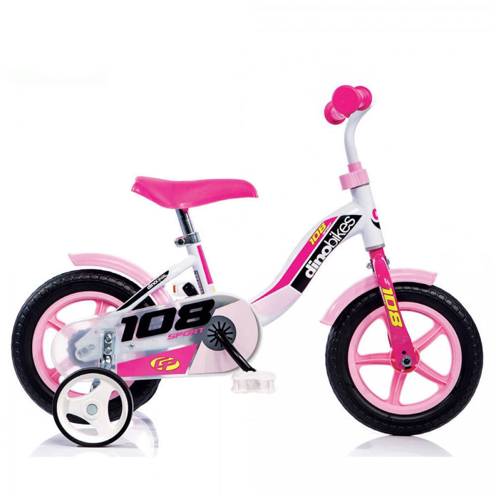 Детско колело Dino Bikes 108 SPORT 10“ white/pink