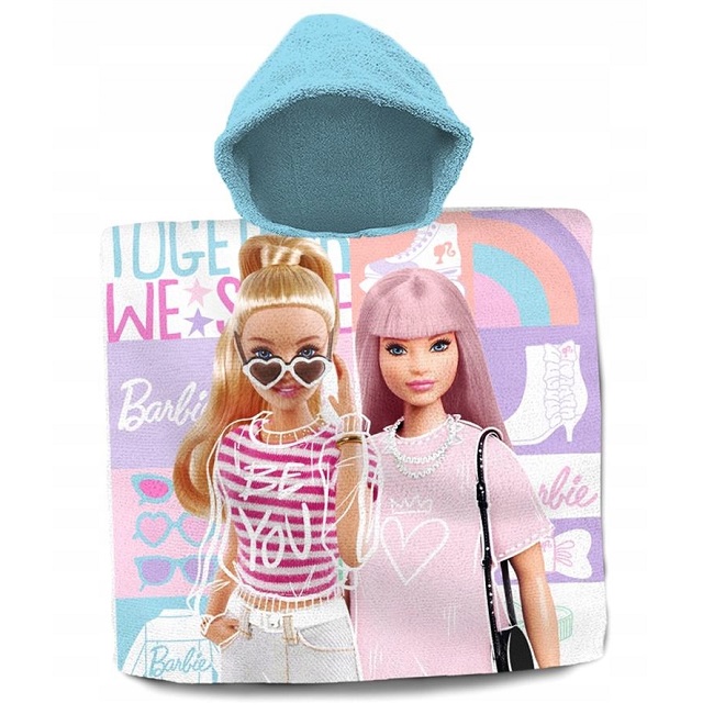 Детско пончо за плаж и баня Kids Licensing Barbie 60x120 см.