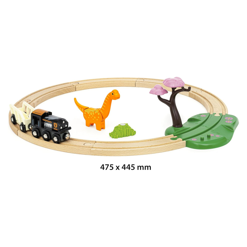 Детско влакче с релси Brio World Dinosaur Circle Set