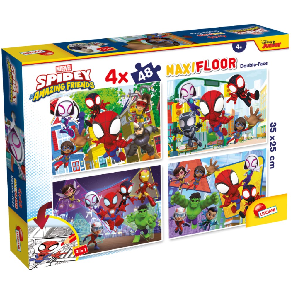 Детски пъзел Lisciani MAXI FLOOR Marvel Spidey 4x48ч. 
