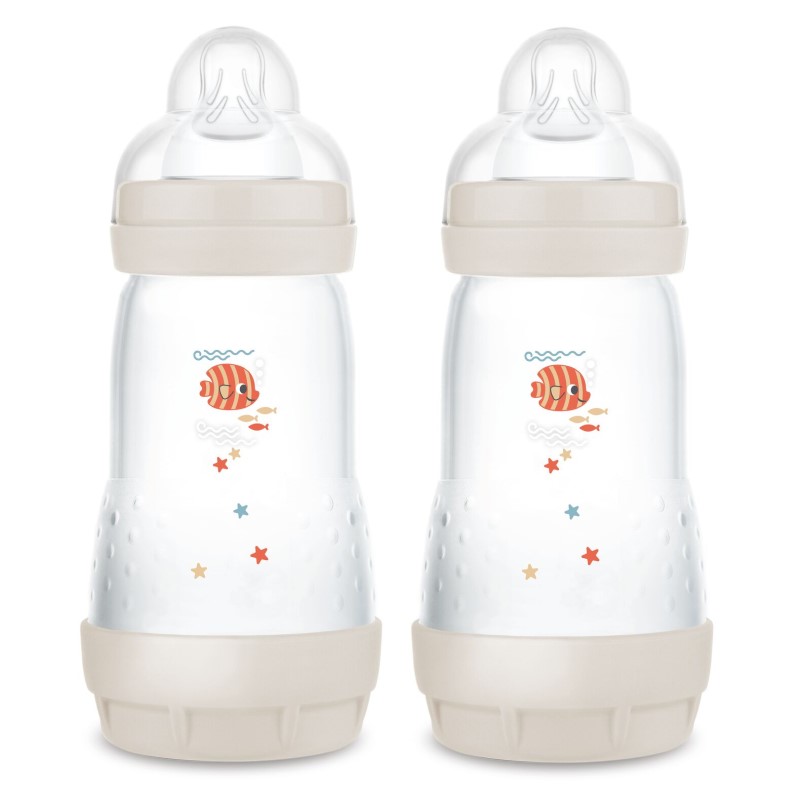 Шише MAM Easy Start Anti Colic 260ml 2бр екрю