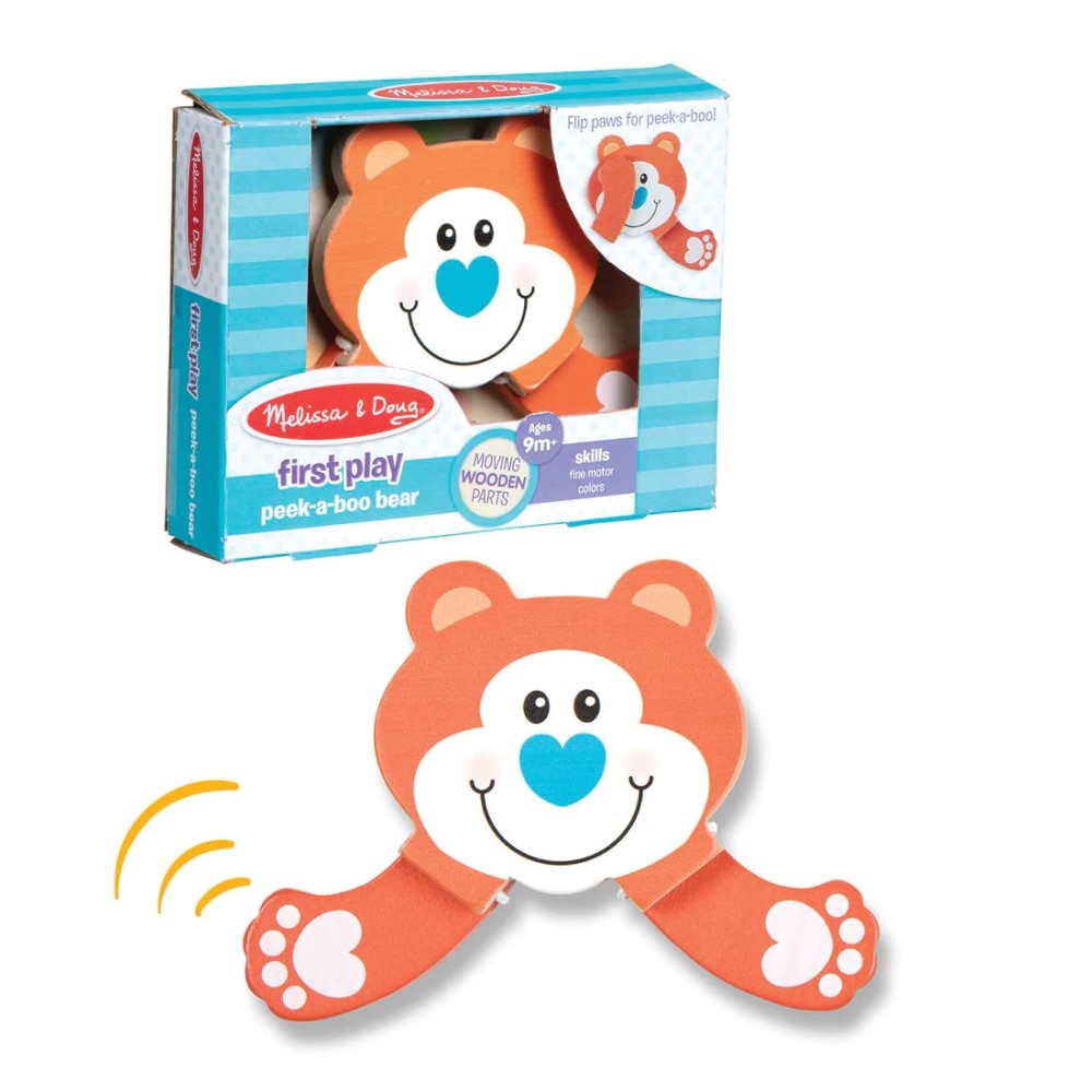 Дървена играчка Melissa & Doug First Play Peek-a-Boo Мече 0562