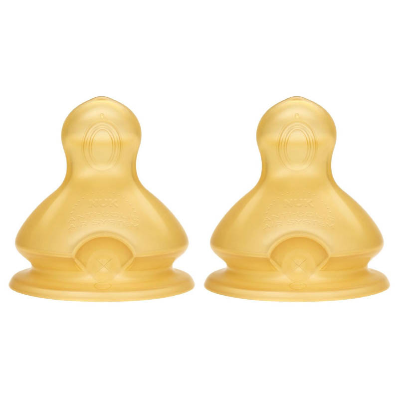 Бебешки биберон за хранене NUK FIRST CHOICE каучуков 0-6м 2бр.