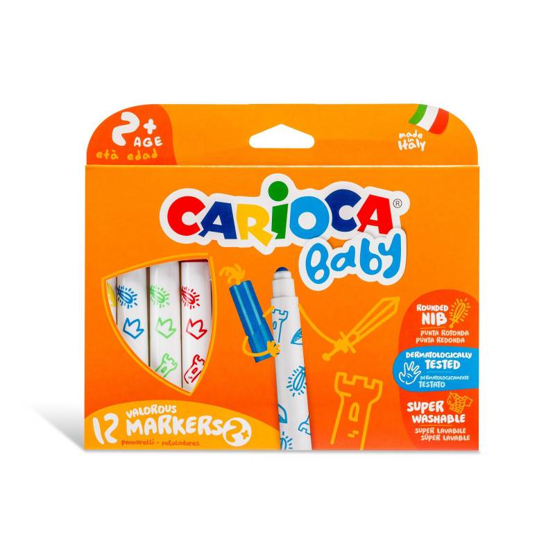 Флумастери CARIOCA Baby, 12 цвята