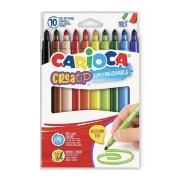 Флумастери CARIOCA Creatip, 10 цвята