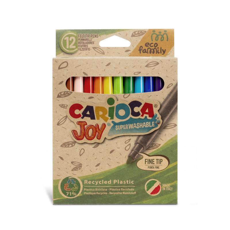  Флумастери CARIOCA Joy Eco Family, 12бр