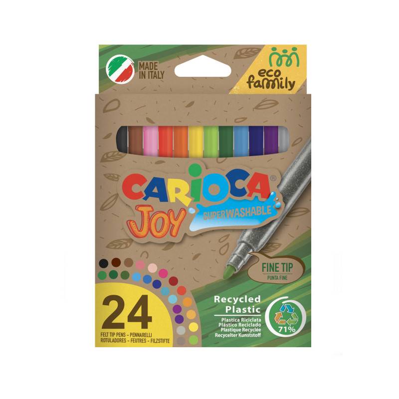  Флумастери CARIOCA Joy Eco Family, 24 цвята