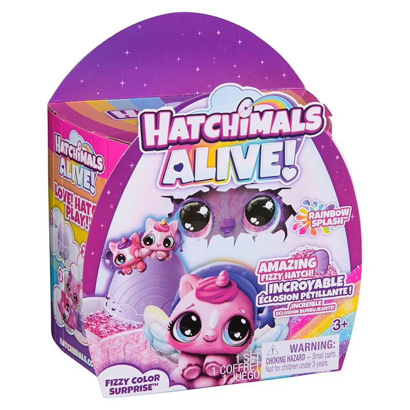 Играчка яйце с изненада Spin Master Hatchimals Alive Amazing Fizzy Hatch, с промяна на цвета