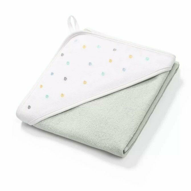 Хавлия за баня Babyono 100х100 см. Точки Бял/Мента 142/11