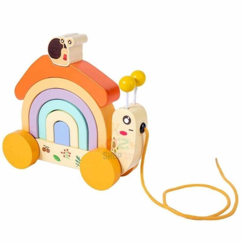 Играчка за дърпане Raya Toys Дървен охлюв