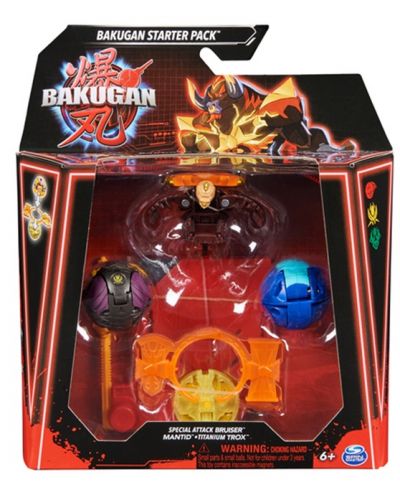 Игрален комплект Spin Master Bakugan - Special Attack, Bruiser, Mantid, Titanium Trox