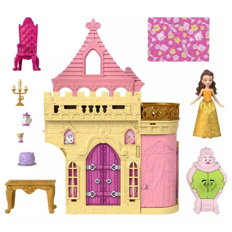 Игрален комплект Mattel Замъкът на Бел с кукла и аксесоари