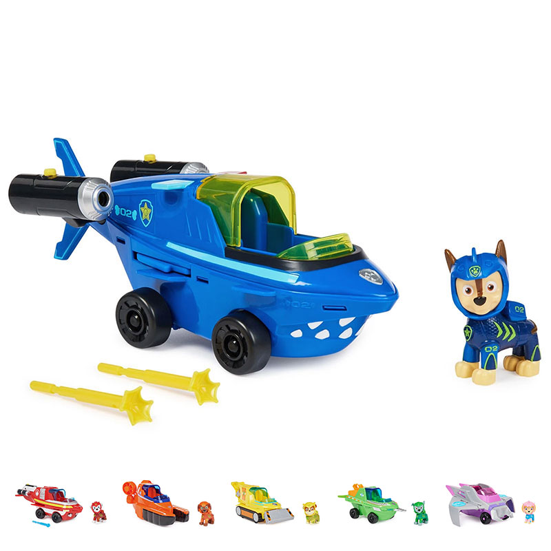 Игрален комплект Spin Master Paw Patrol Aqua Pups, фигура и превозно средство