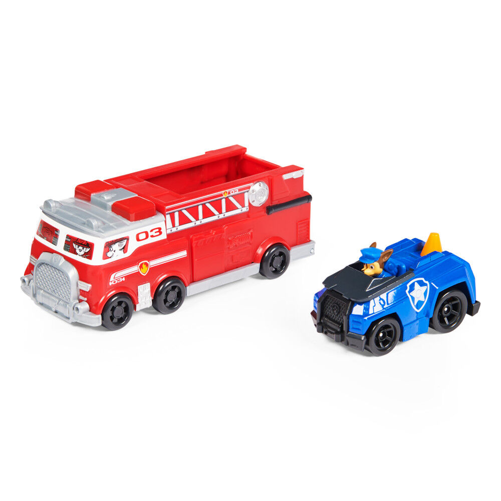 Игрален комплект Spin Master Paw Patrol True Metal 2 превозни средства, Chase