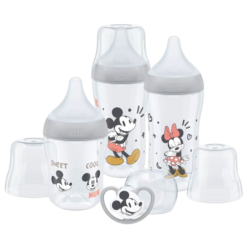 Комплект бебешки шишета и залъгалка Nuk Perfect Match Disney Mickey Mouse