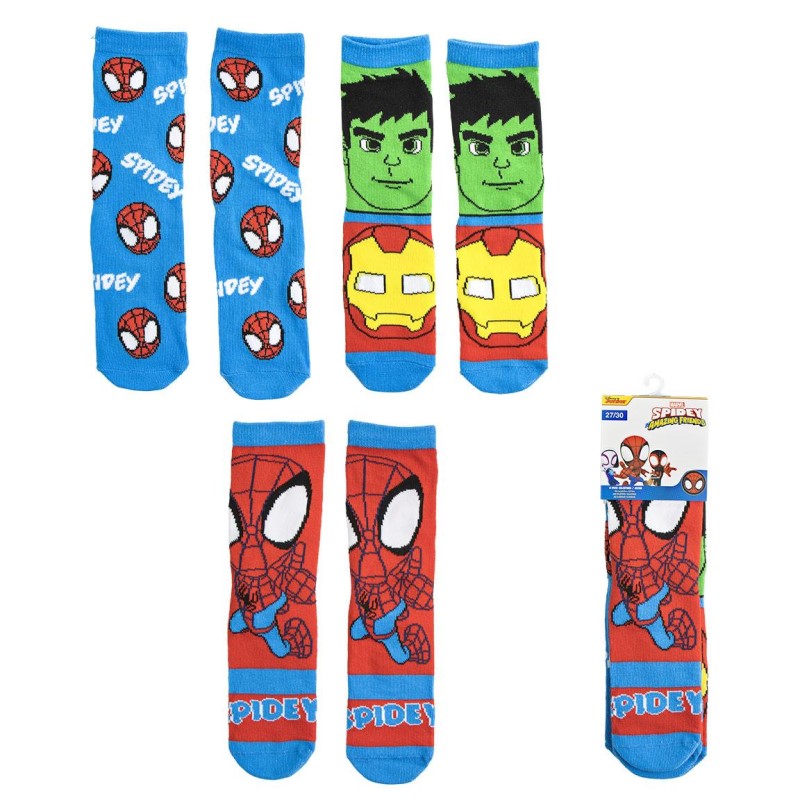 Комплект детски чорапи Cerda Spidey And His Amazing Friends 3 броя, размери 23-30