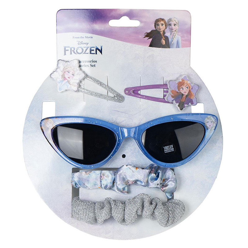 Комплект детски слънчеви очила и аксесоари за коса Cerda Frozen