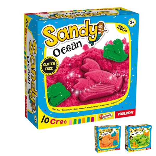 Комплект Lisciani Sandy Цветен пясък с форми