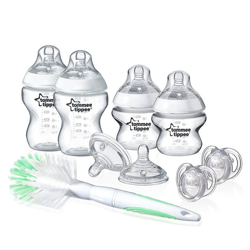 Комплект за новородено Tommee Tippee Closer to Nature, Бебешки шишета, биберони, залъгалка и четка