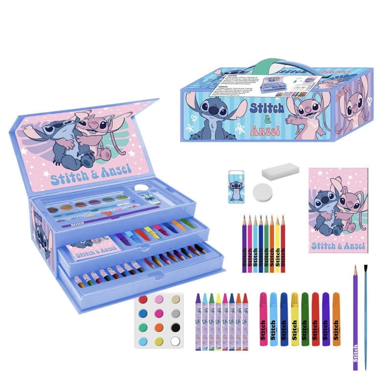 Комплект за оцветяване Cerda Disney Stitch с куфарче