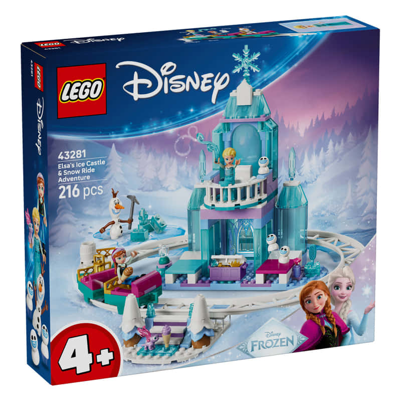 Конструктор LEGO Disney Frozen Замъка, Елза и приключение със снежен влак, 43281