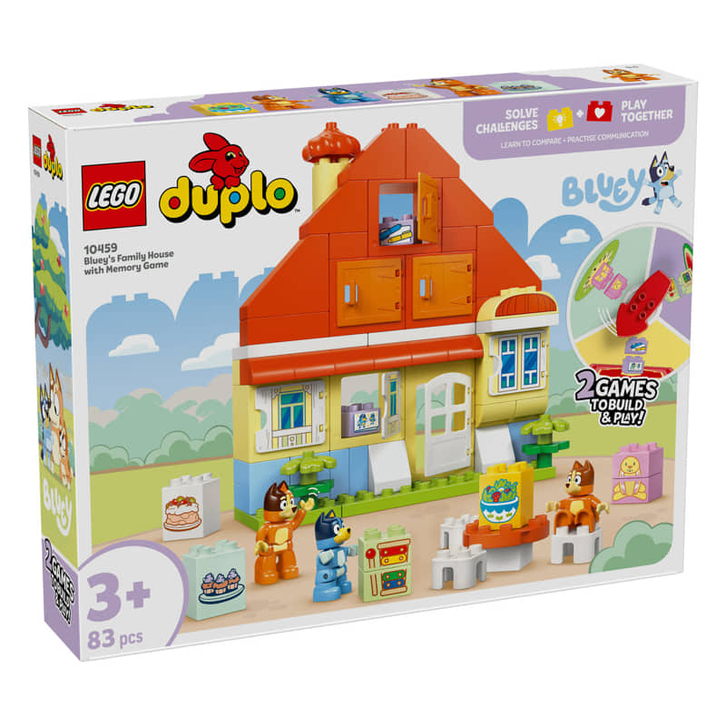 Конструктор LEGO Семейната къща на Bluey с игра на запомняне, 10459