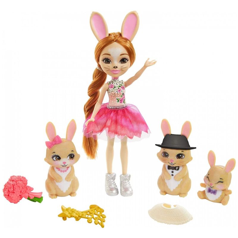 Кукла Mattel Royal Enchantimals Brystal Bunny Family, с аксесоари