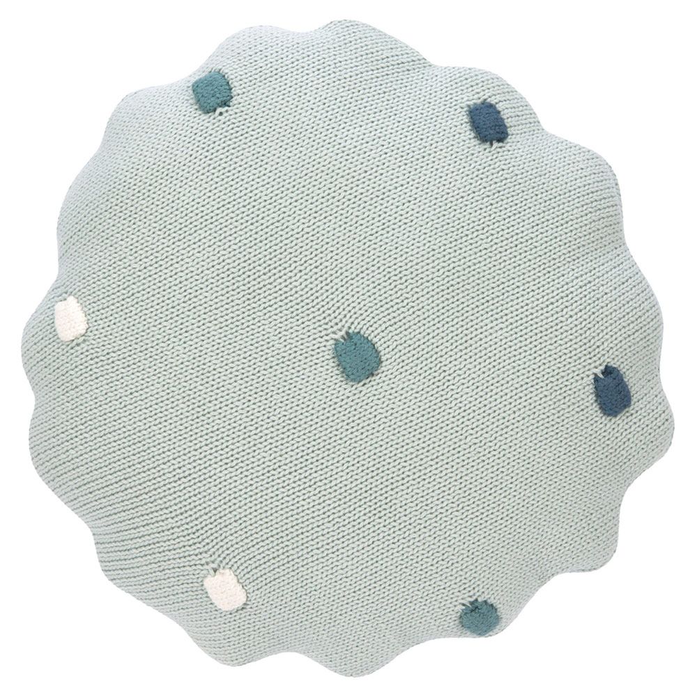 Плетена възглавница Lassig Dots, 25х25 см