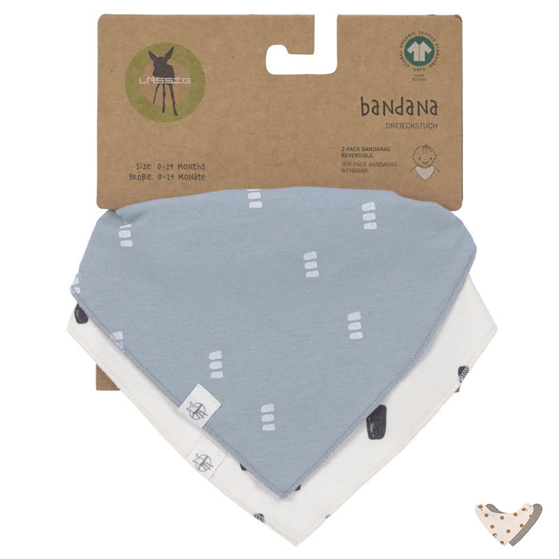 Лигавник бандана Lassig Cozy Colors Wear, GOTS, 2 броя