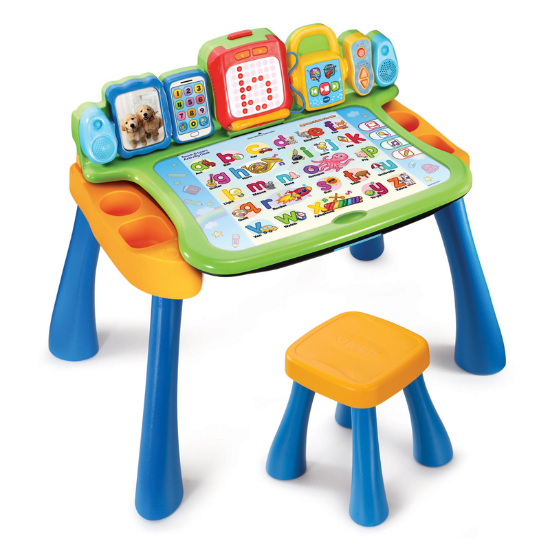 Детска маса активити VTech синьо/зелена