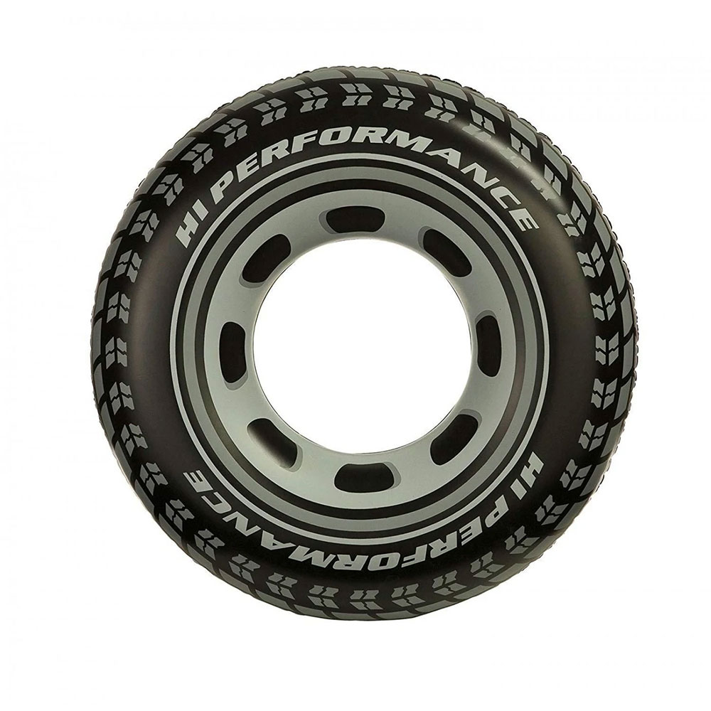 Надуваем пояс INTEX Giant Tyre 91 см