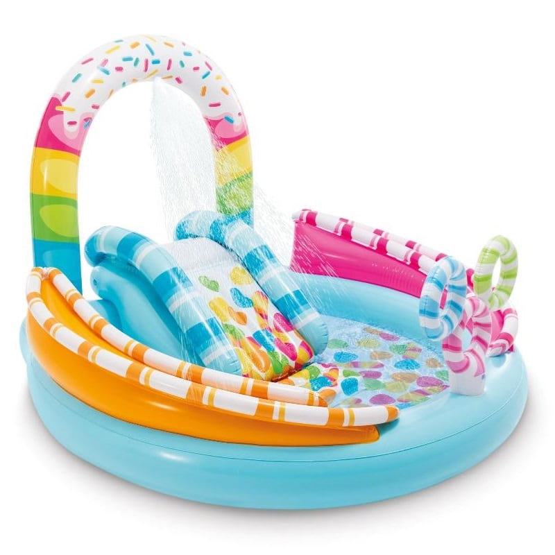 Надуваем център за игра с пързалка INTEX Candy Zone