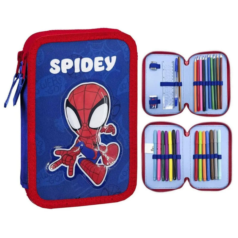 Несесер за училище Cerda Spiderman Spidey, 2 отделения, пълен 2700001702