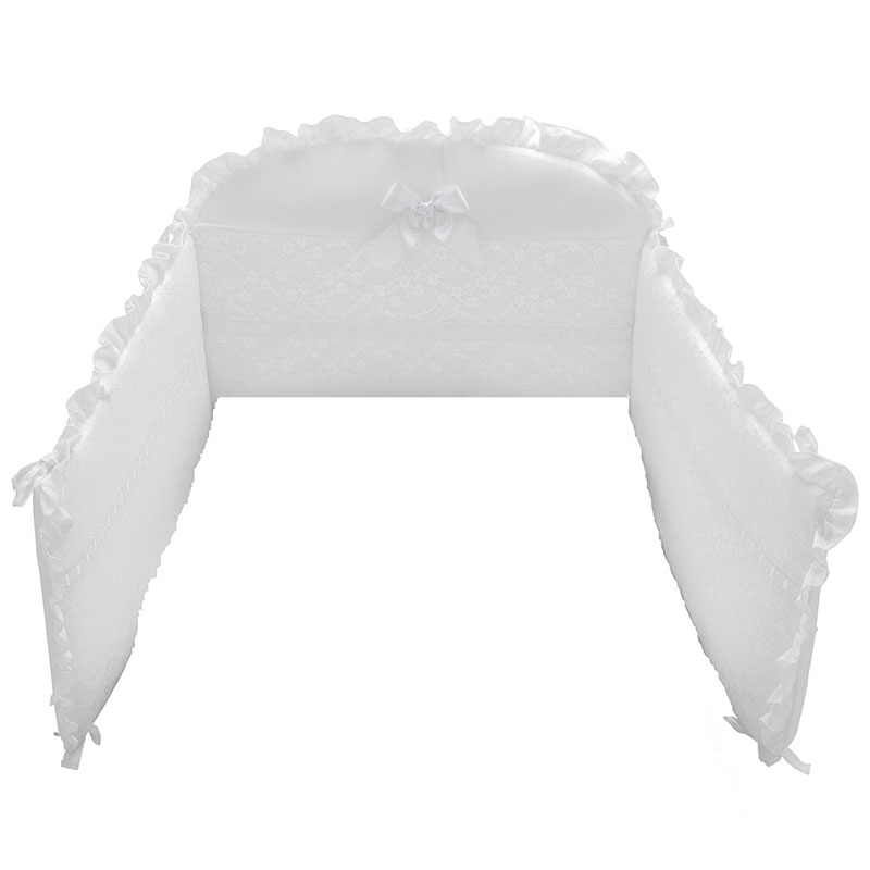 Обиколник за бебешко легло Italbaby MAGNIFIQUE LUX 185 x 40 см, Бял