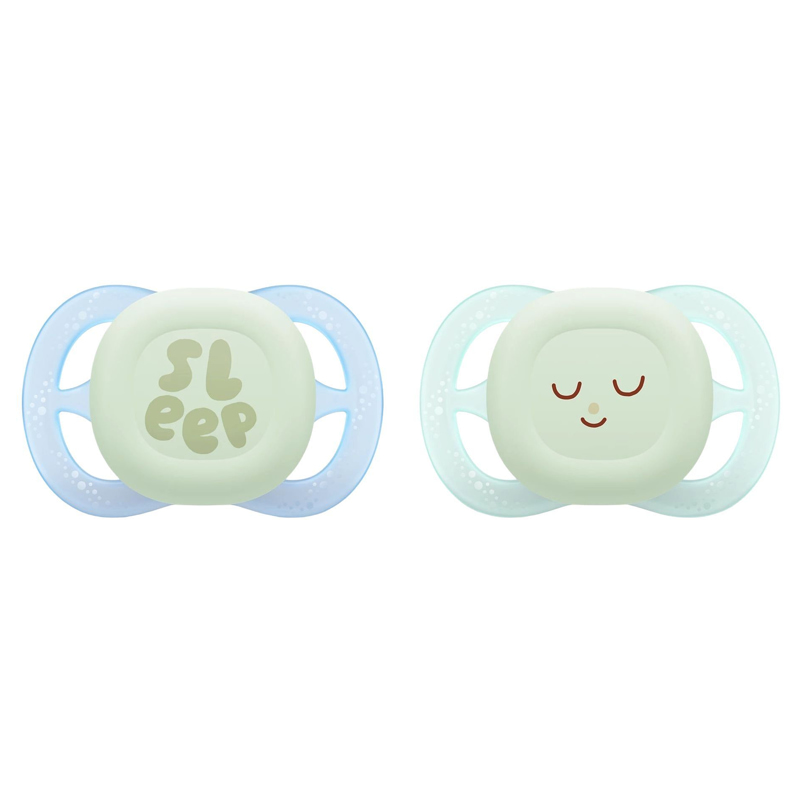 Ортодонтични залъгалки Philips Avent Ultra Start Night, 0-2 м., с кутийка, 2 бр.