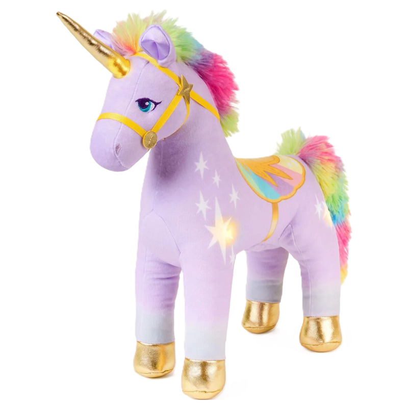 Плюшен еднорог Spin Master Unicorn Academy Light up Wildstar, 38 см.