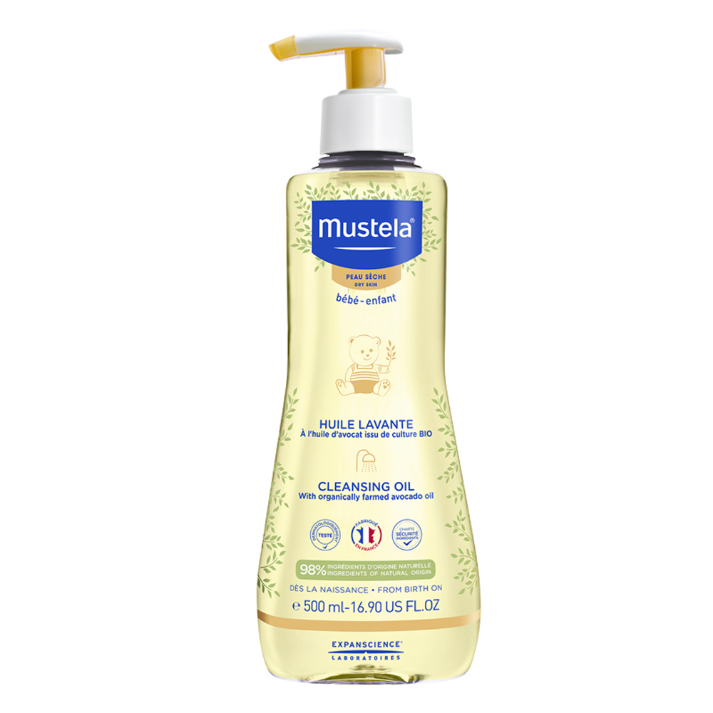 Почистващо олио Mustela Cleansing Oil за бебета и деца за суха кожа 500мл