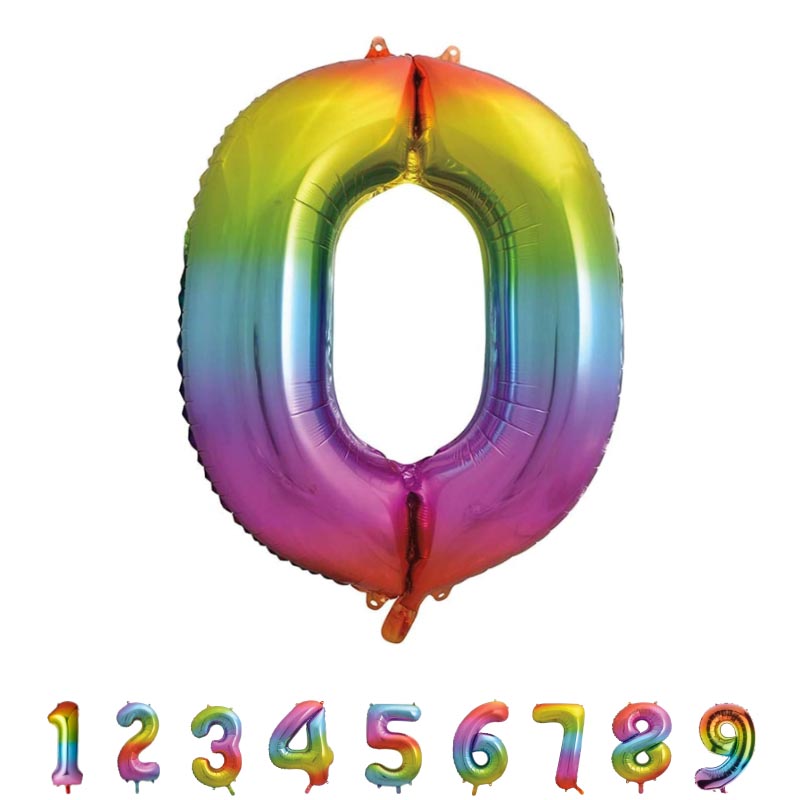 Фолиев балон за рожден ден Unique Rainbow