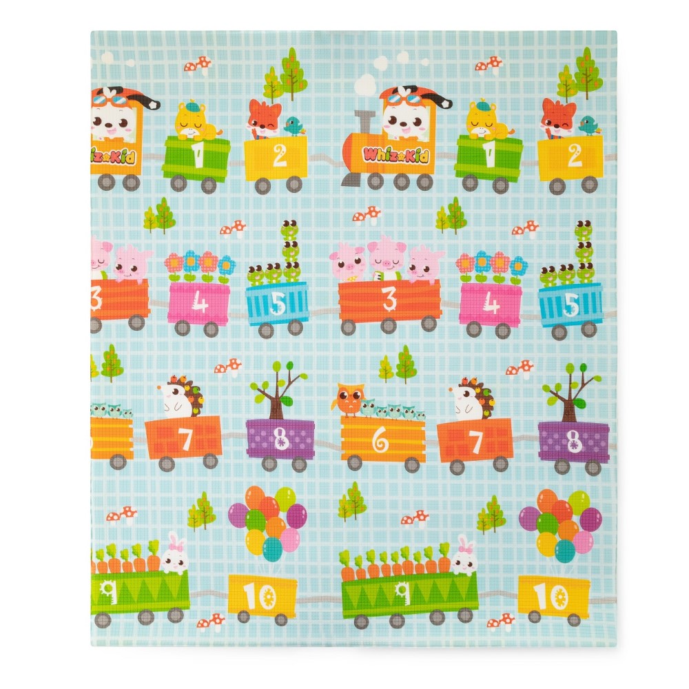 Килимче за игра Petite & Mars Joy Max Двустранно Train 150x180 см
