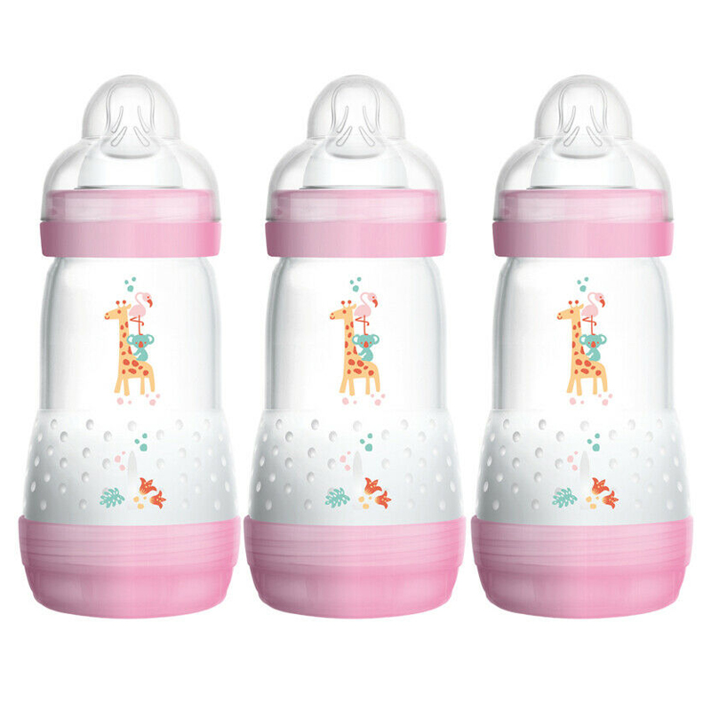 Шише MAM Easy S. Anti-Colic Bottle 260 ml, 3 бр, Розов