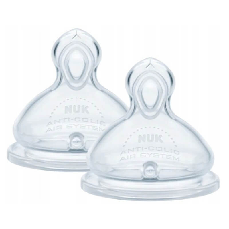 Силиконови биберони Nuk First Choice Flow control, 6+ м. 2 бр.   