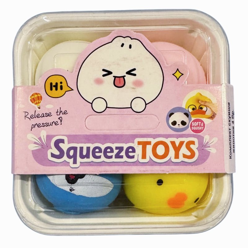 Силиконово скуиши Raya Toys Животни, 4 бр.