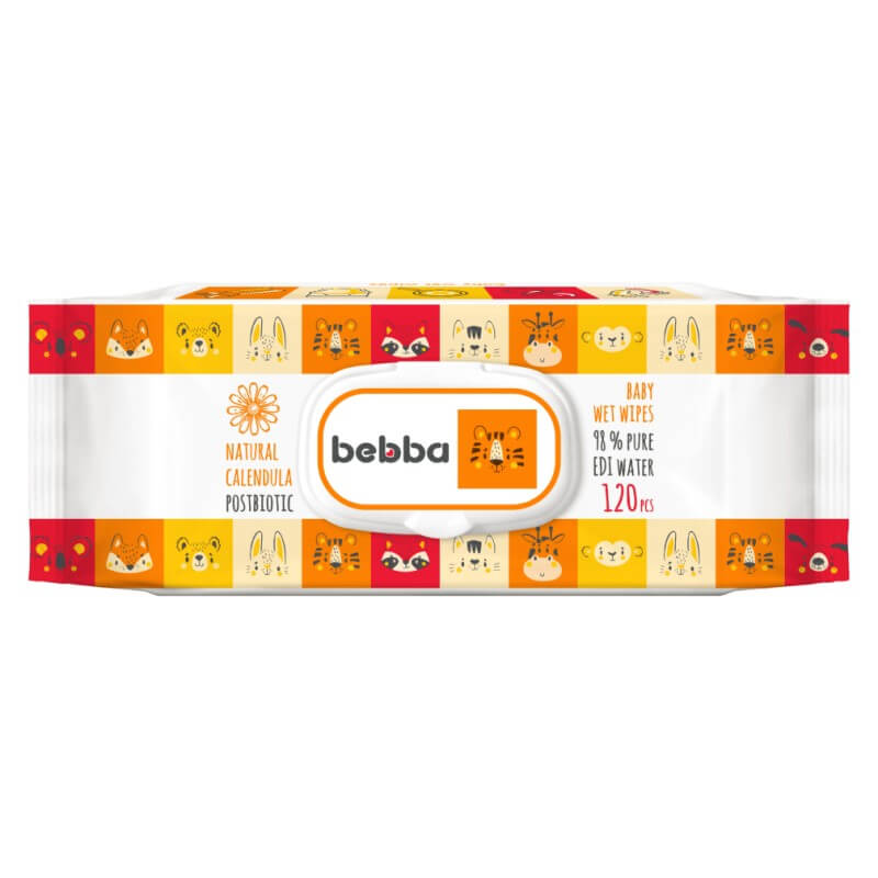 Silkline bebba Бебешки влажни кърпички с невен и постбиотик 120 бр. 