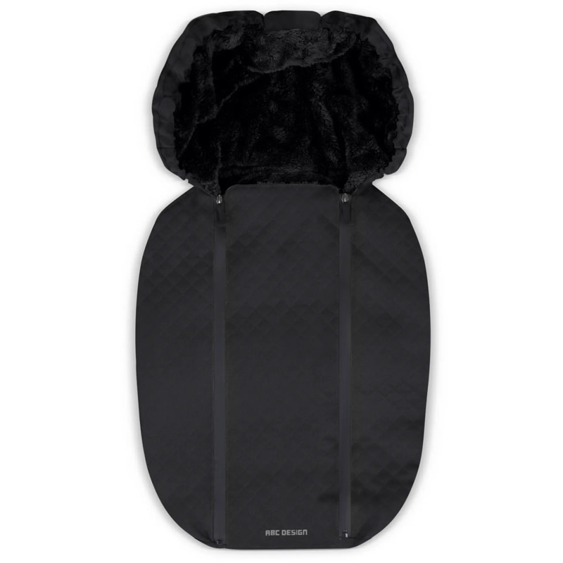 Зимен чувал за кош за новородено и столче за кола ABC Design Black