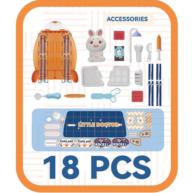 Игрален комплект Raya Toys Ветеринарна клиника, в раница
