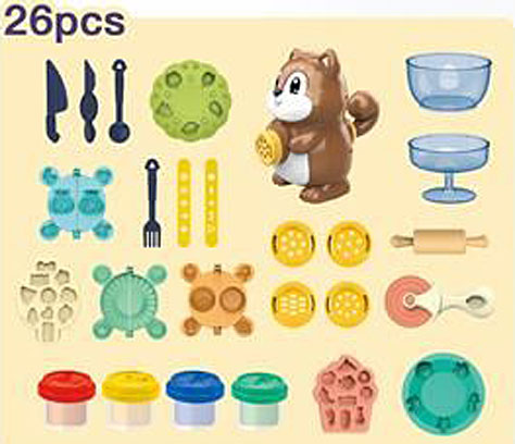 Игрален комплект с моделин Raya Toys Катеричка, с аксесоари