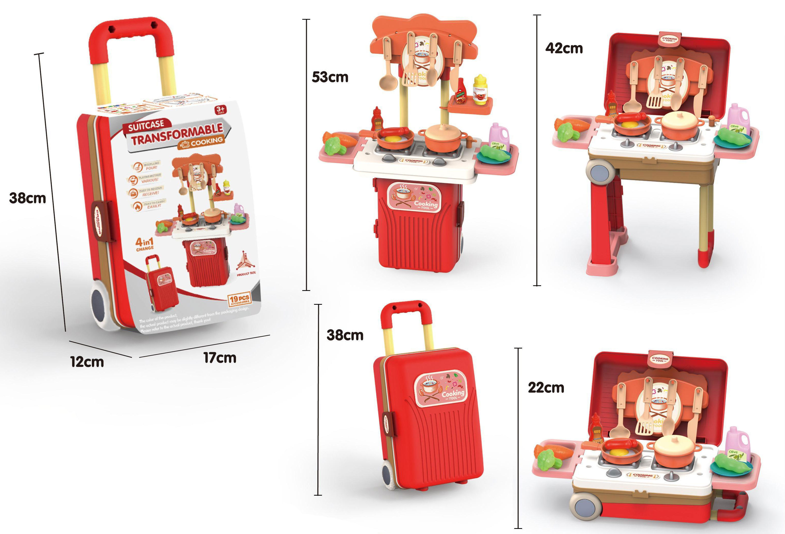 Кухня куфар, 19 части 4в1