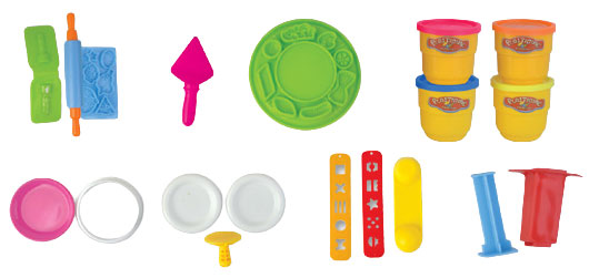 Моделин Торта с форми и 4 цвята